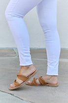 Qupid Summertime Fine Double Strap Twist Sandals.