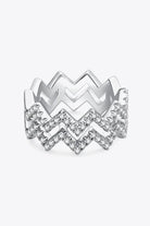 Moissanite Zigzag Stacking Rings - Elena Rae Co.