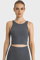 Feel Like Skin Highly Stretchy Cropped Sports Tank - Elena Rae Co.