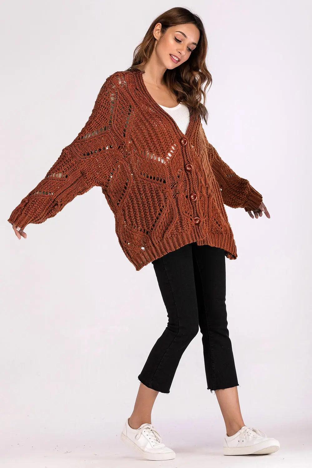 Button Down Longline Cardigan - Elena Rae Co.