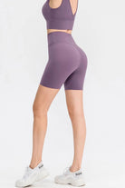 Wide Waistband Sports Shorts - Elena Rae Co.