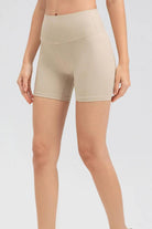 Wide Waistband Slim Fit Sports Shorts - Elena Rae Co.