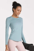 Quick-Dye Curved Hem Sports Top - Elena Rae Co.