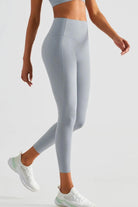 Wide Waistband Sports Leggings with Pockets - Elena Rae Co.