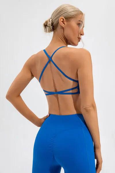 Crisscross Spaghetti Strap Active Cami - Elena Rae Co.