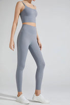 Wide Waistband Sports Leggings - Elena Rae Co.