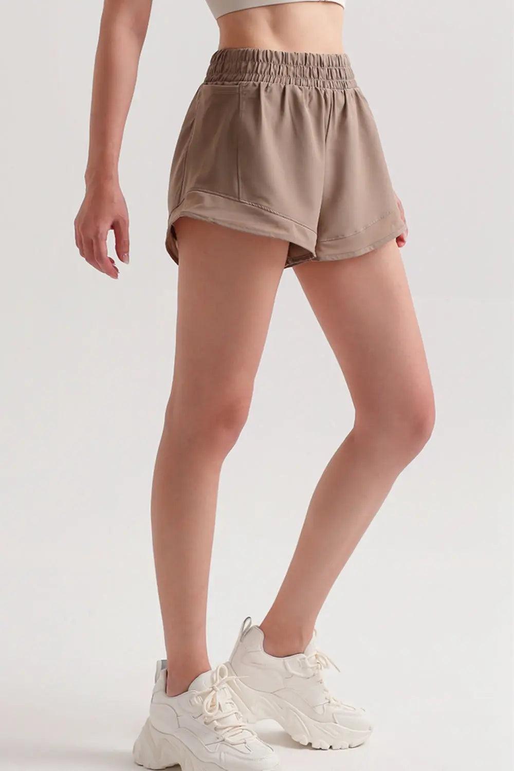 Smocked Waist Sports Shorts - Elena Rae Co.