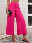 High Waist Slit Wide Leg Pants.