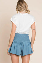 HEYSON Full Size Life's A Highway Mineral Washed Smocked Shorts.