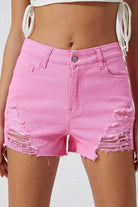 Distressed Denim Shorts - Elena Rae Co.