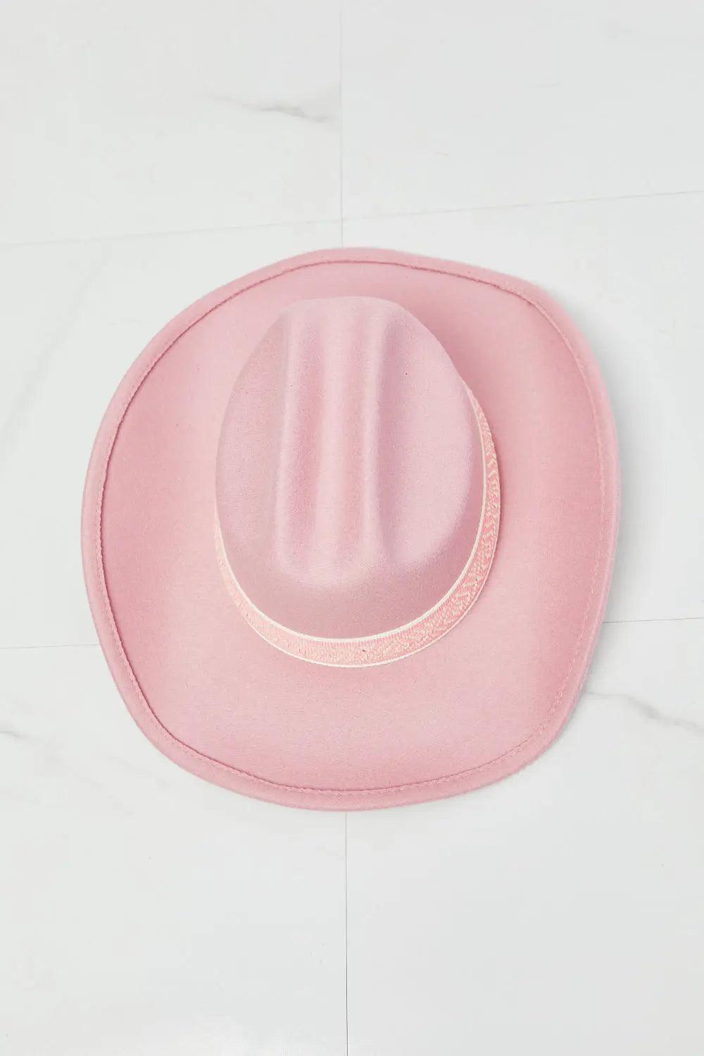 Fame Western Cutie Cowboy Hat in Pink.