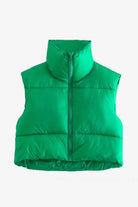 Zip-Up Drawstring Puffer Vest - Elena Rae Co.