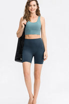 Wide Waistband Sports Shorts - Elena Rae Co.