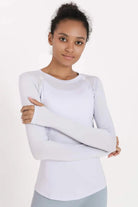 Quick-Dye Curved Hem Sports Top - Elena Rae Co.