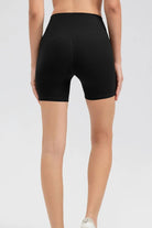 Wide Waistband Slim Fit Sports Shorts - Elena Rae Co.