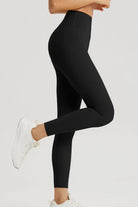 Wide Waistband Sports Leggings - Elena Rae Co.