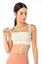 Open Back Pleated Detail Sports Bra - Elena Rae Co.