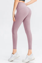 Wide Waistband Slim Fit Long Sports Pants - Elena Rae Co.