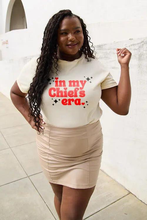 Simply Love Full Size IN MY CHIEFS ERA Short Sleeve T-Shirt - Elena Rae Co.