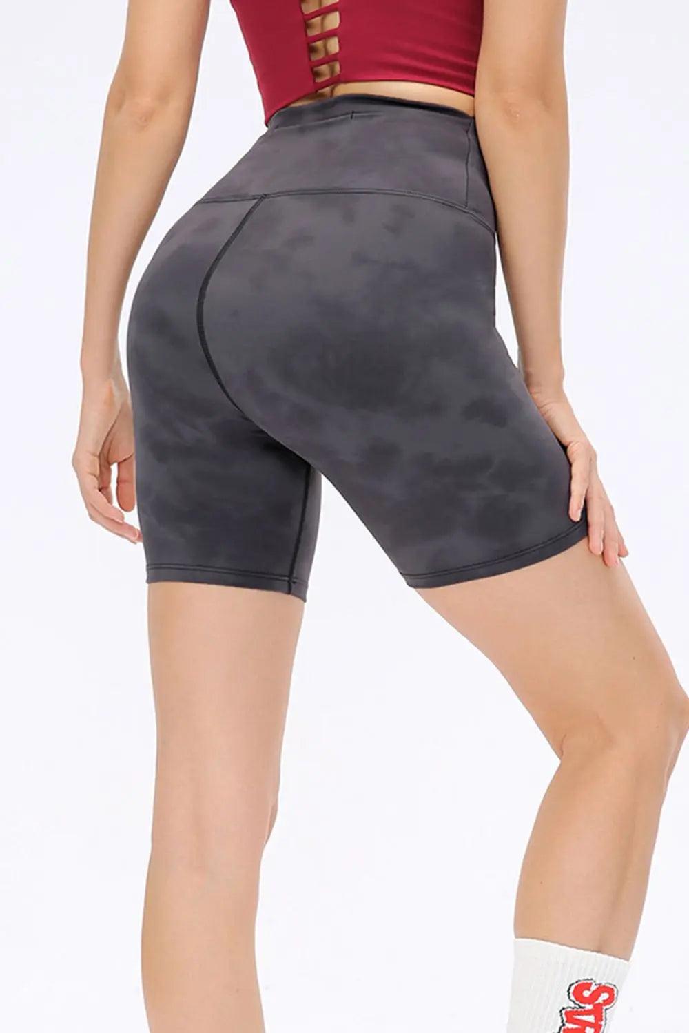 Wide Waistband Sports Shorts - Elena Rae Co.