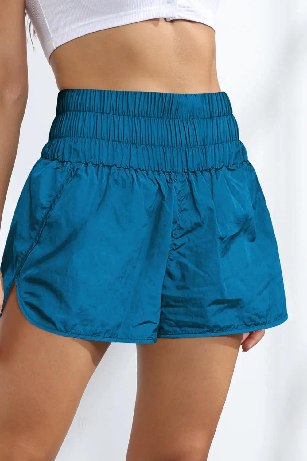 Breathable Smocked Sports Shorts.