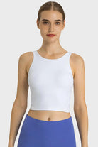 Feel Like Skin Highly Stretchy Cropped Sports Tank - Elena Rae Co.