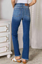 Judy Blue Full Size Distressed Raw Hem Jeans - Elena Rae Co.