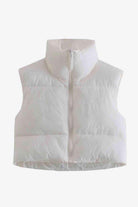 Zip-Up Drawstring Puffer Vest - Elena Rae Co.