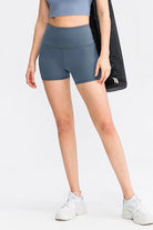 Wide Waistband Sports Shorts - Elena Rae Co.