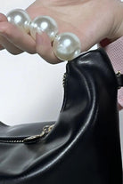 PU Leather Pearl Handbag - Elena Rae Co.
