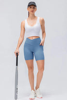 Slim Fit V-Waistband Sports Shorts - Elena Rae Co.