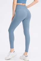 Slim Fit Wide Waistband Long Sports Pants - Elena Rae Co.