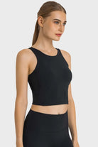 Feel Like Skin Highly Stretchy Cropped Sports Tank - Elena Rae Co.