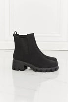MMShoes Work For It Matte Lug Sole Chelsea Boots in Black - Elena Rae Co.