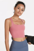 Crisscross Open Back Cropped Sports Cami - Elena Rae Co.