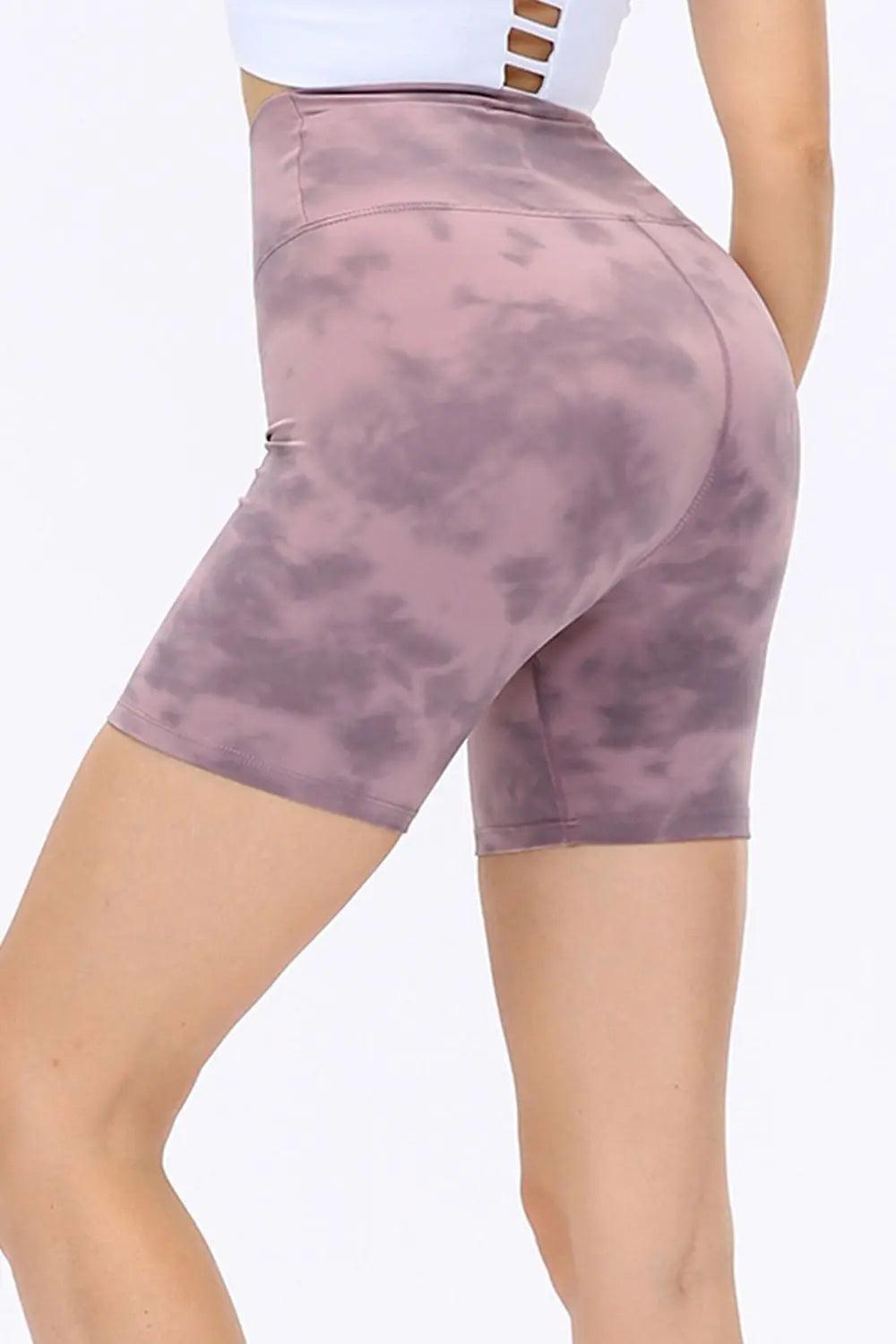 Wide Waistband Sports Shorts - Elena Rae Co.