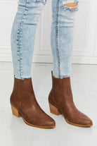 MMShoes Love the Journey Stacked Heel Chelsea Boot in Chestnut - Elena Rae Co.