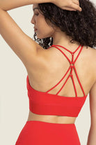 Feel Like Skin Racerback Halter Neck Sports Bra - Elena Rae Co.