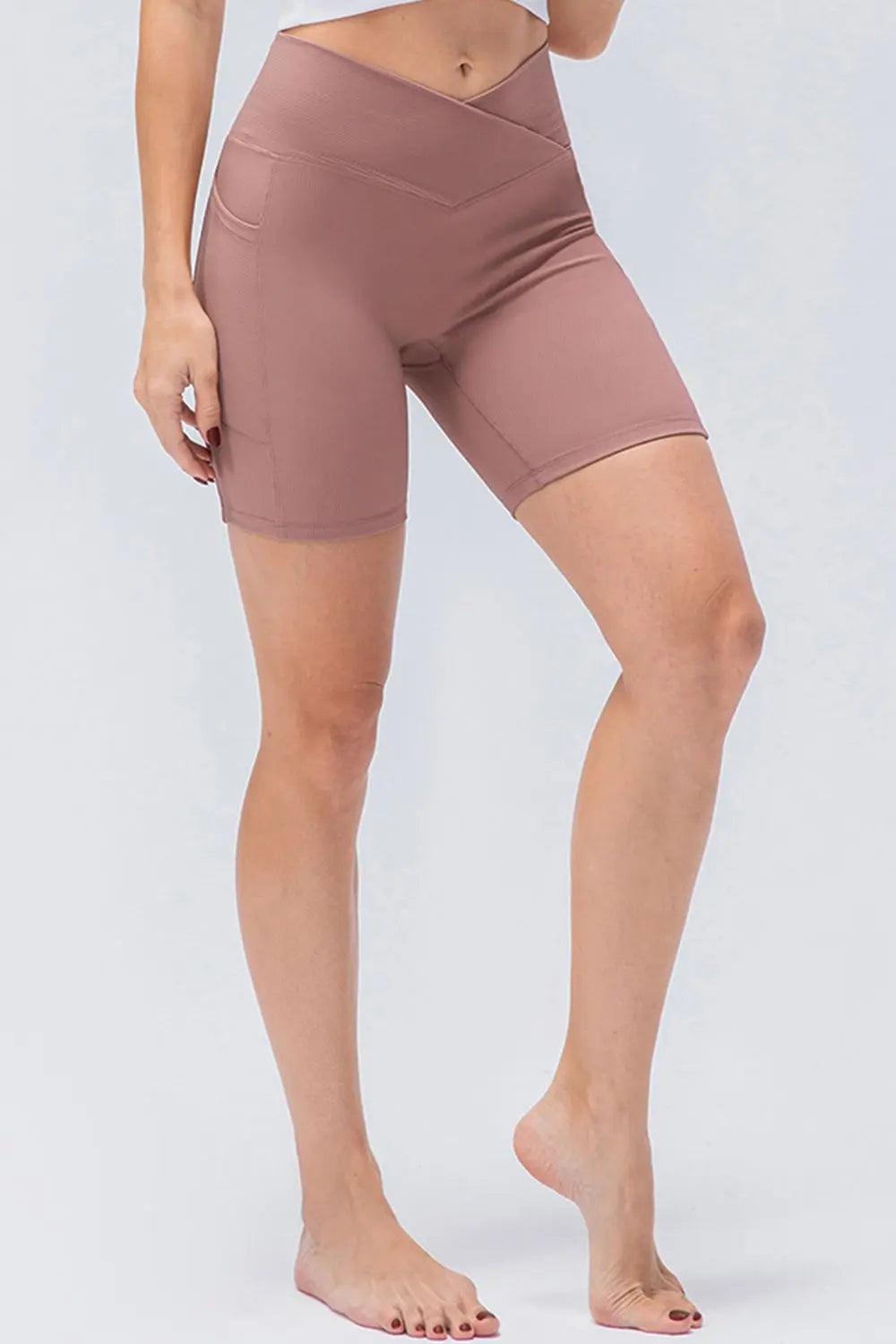 Slim Fit V-Waistband Sports Shorts - Elena Rae Co.