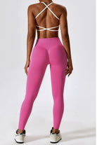 Slim Fit Wide Waistband Sports Leggings - Elena Rae Co.