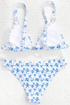 Floral Ring Detail Bikini Set.