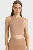 Feel Like Skin Highly Stretchy Cropped Sports Tank - Elena Rae Co.