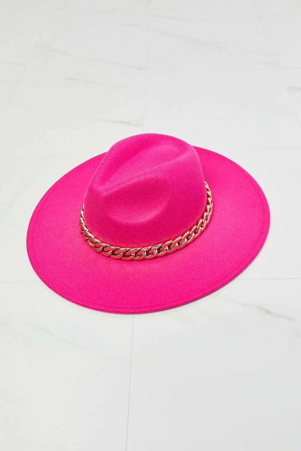 Fame Keep Your Promise Fedora Hat in Pink.