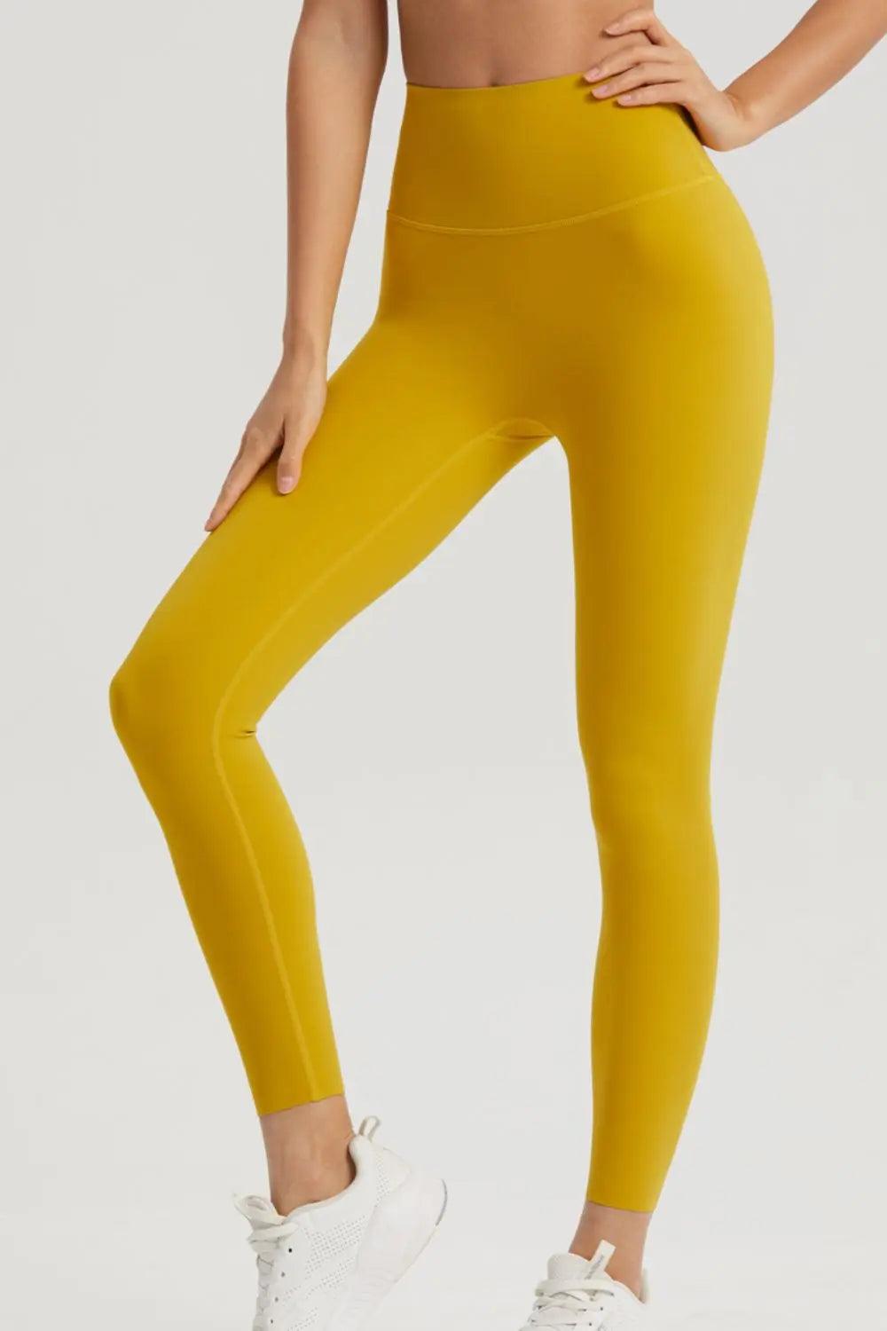 Wide Waistband Sports Leggings - Elena Rae Co.