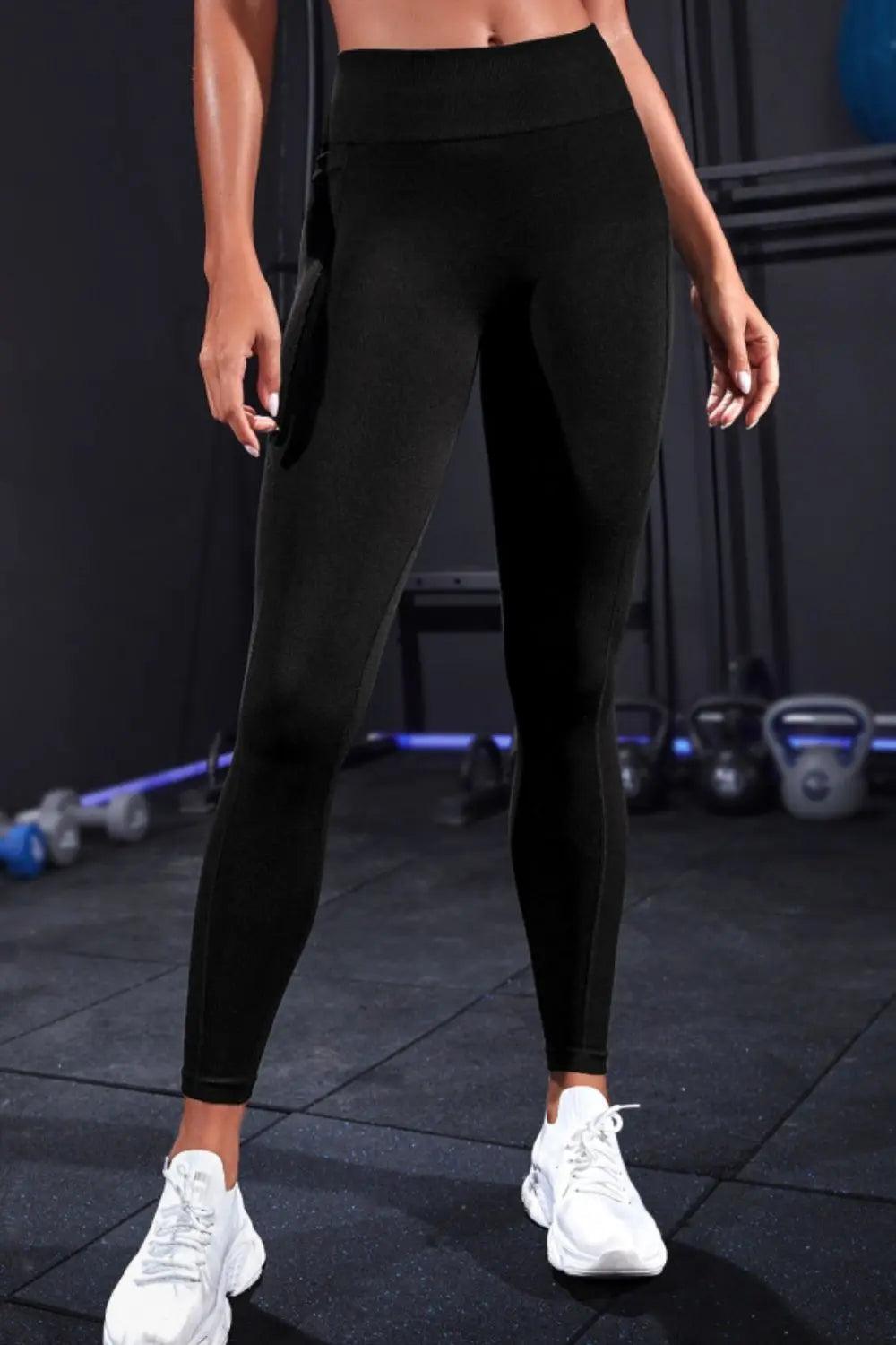 Wide Waistband Sports Leggings - Elena Rae Co.