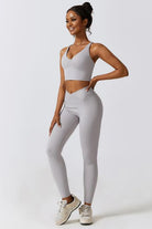 Crisscross Sports Bra and Leggings Set - Elena Rae Co.