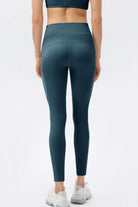 High Waist Slim Fit Long Sports Pants - Elena Rae Co.