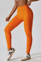 Wide Waistband Slim Fit Long Sports Leggings - Elena Rae Co.