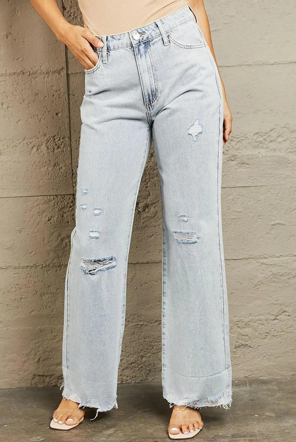 BAYEAS High Waist Flare Jeans - Elena Rae Co.