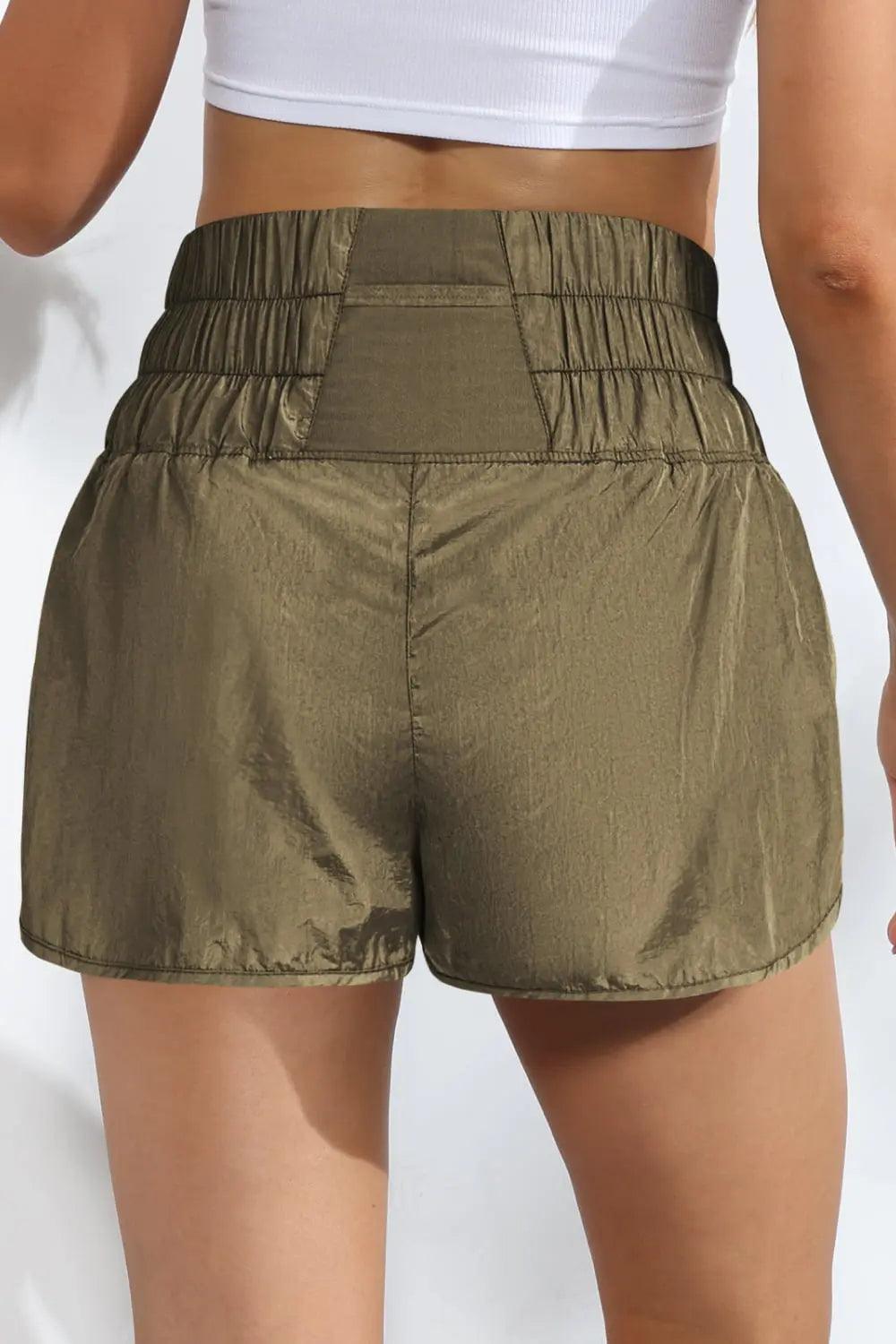 Breathable Smocked Sports Shorts.